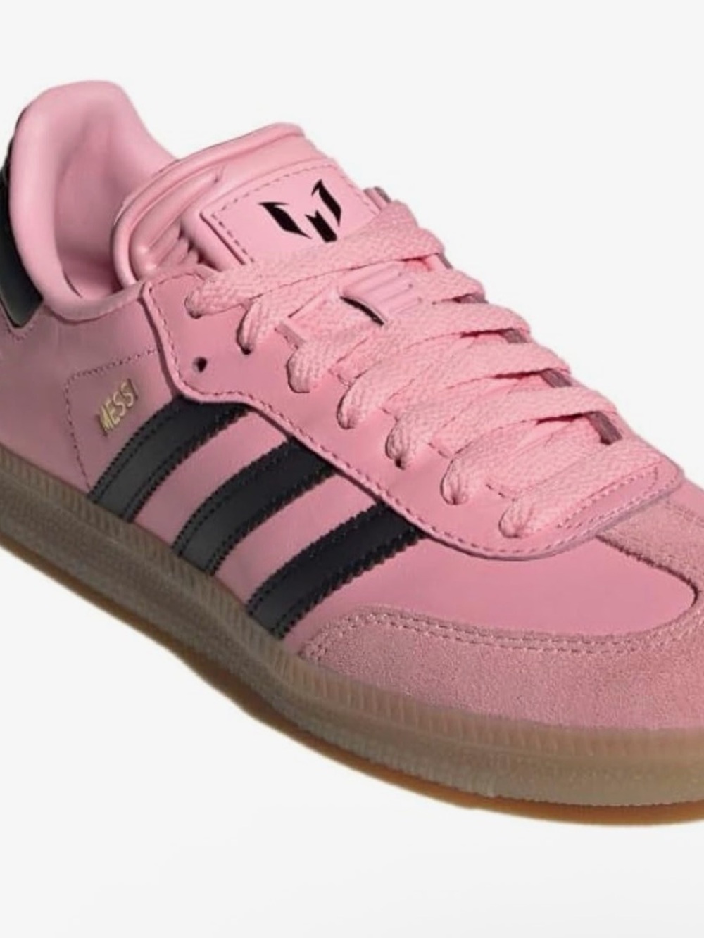 adidas Women’s Pink Sneakers with Black Stripes